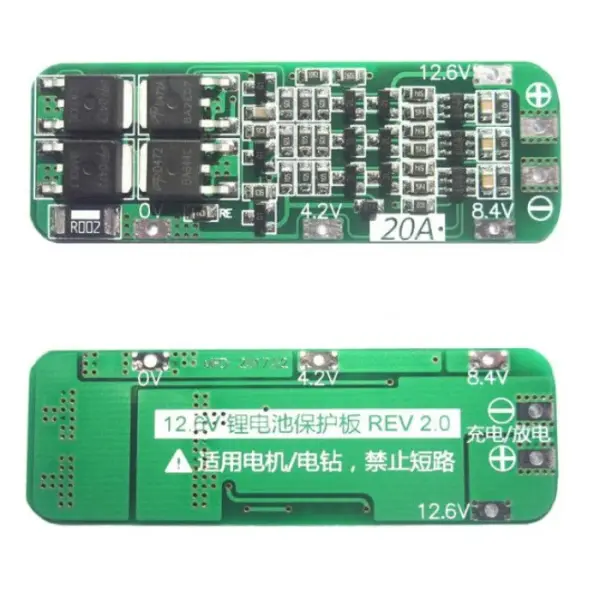 3S 20A BMS - 3.7V Li-ion 18650 Battery Charger - Battery Manager